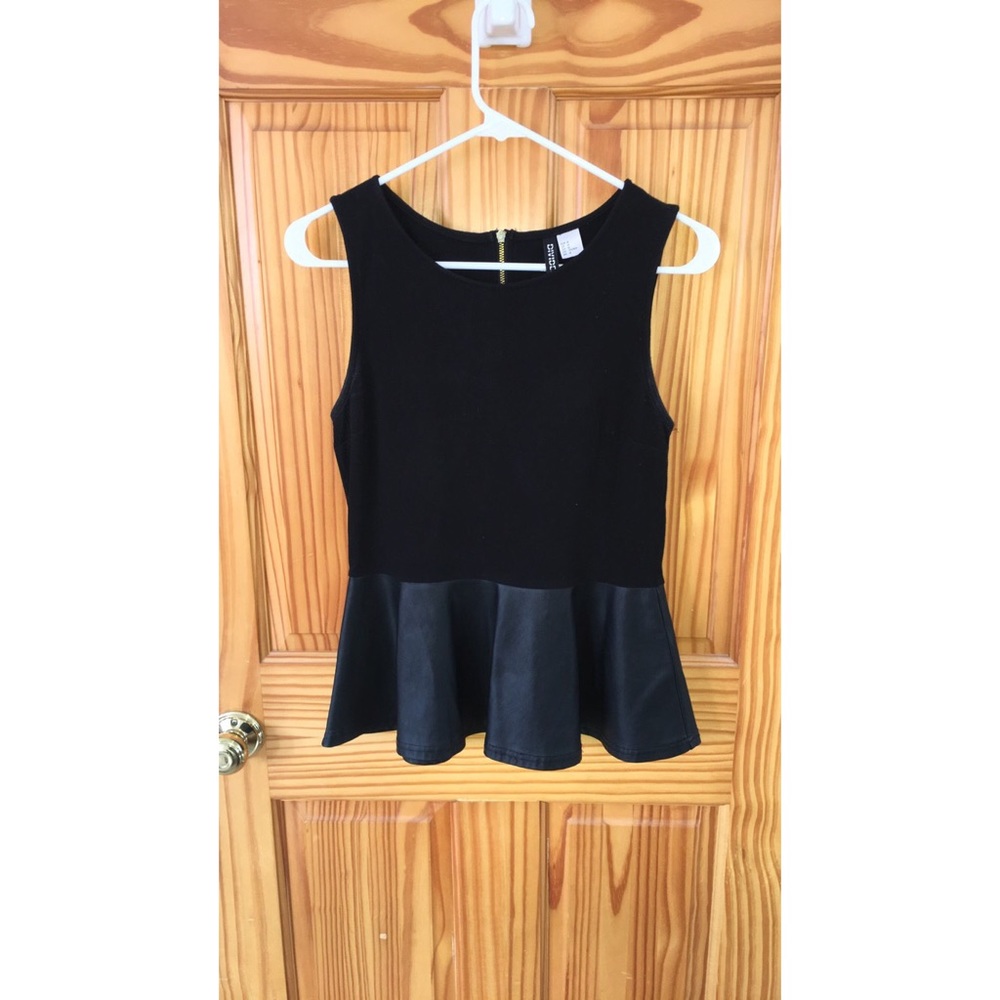 Black Leather Tank Top